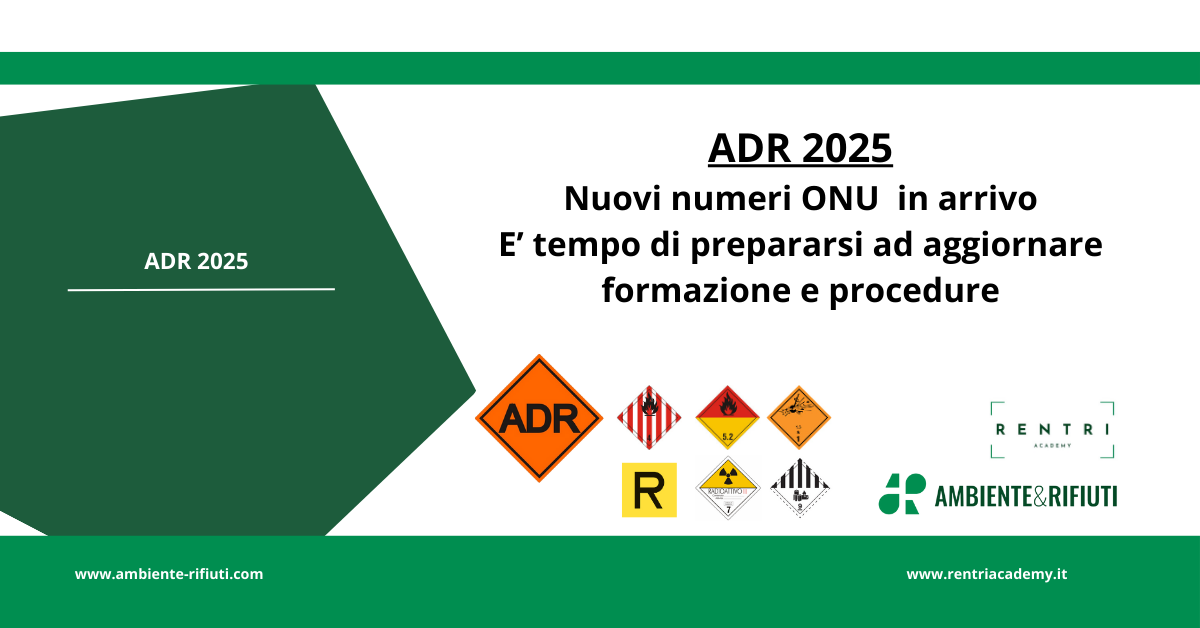 ADR 2025 – nuovi numeri ONU in arrivo