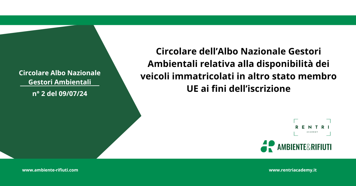 Circolare 2 del 09/07/2024 – Disponibilità veicoli immatricolati all’estero