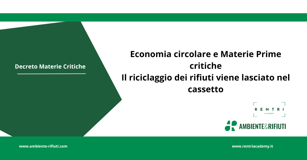 Economia circolare e materie prime critiche: Sfide e Opportunità