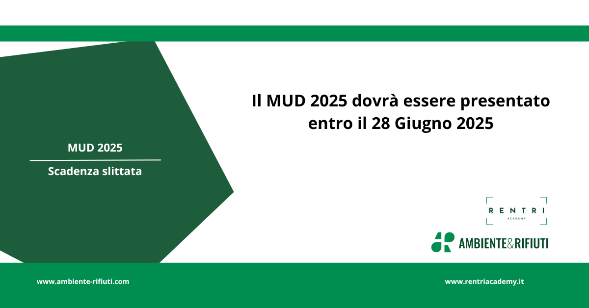 MUD 2025 – Scadenza 28 Giugno 2025
