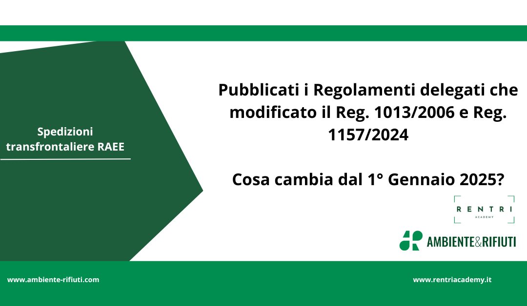 Spedizioni Transfrontaliere di RAEE – cosa cambia dal 1° Gennaio 2025?