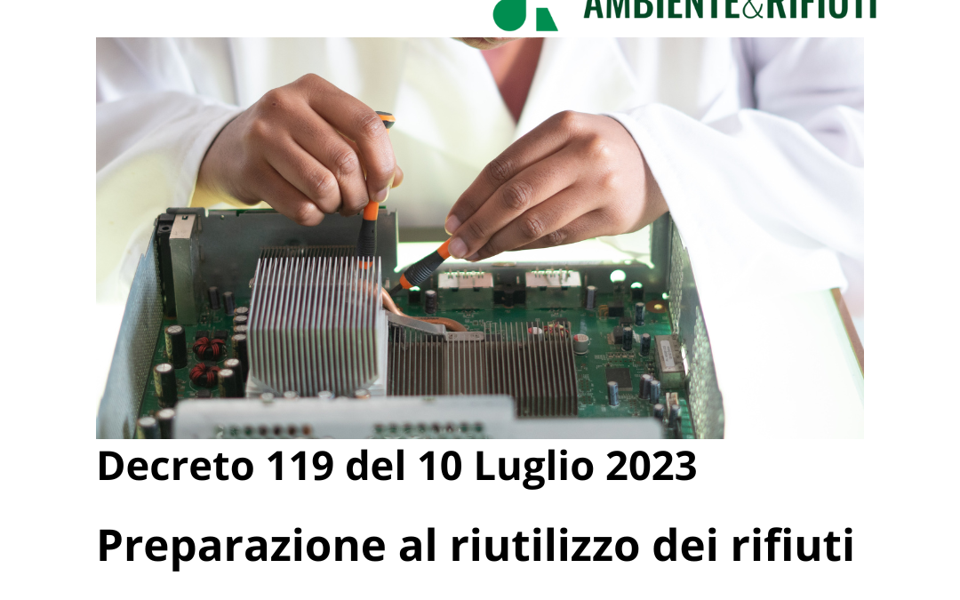 Decreto 119/23 – Preparazione al riutilizzo