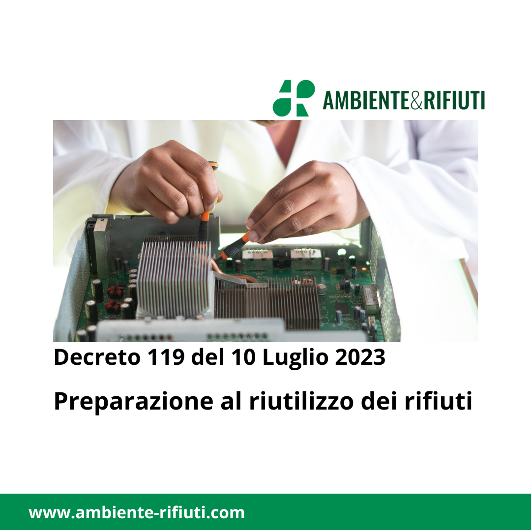 Decreto 119/23 – Preparazione al riutilizzo