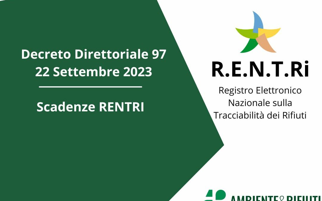 Decreto Direttoriale Rentri 97 del 22/09/2023