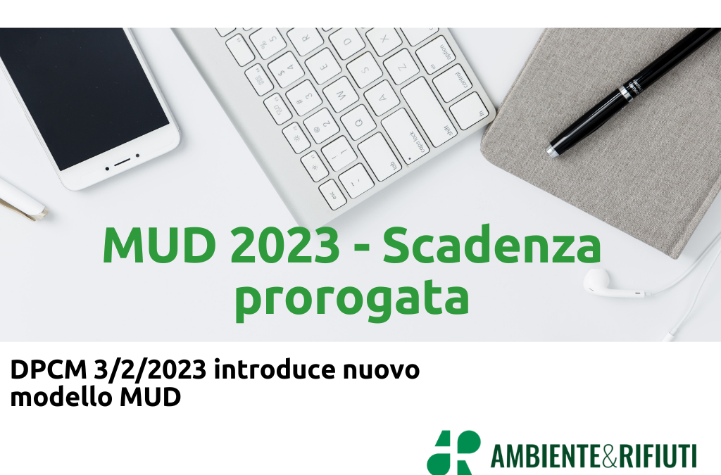 MUD 2023 – pubblicato il decreto e slittano i termini