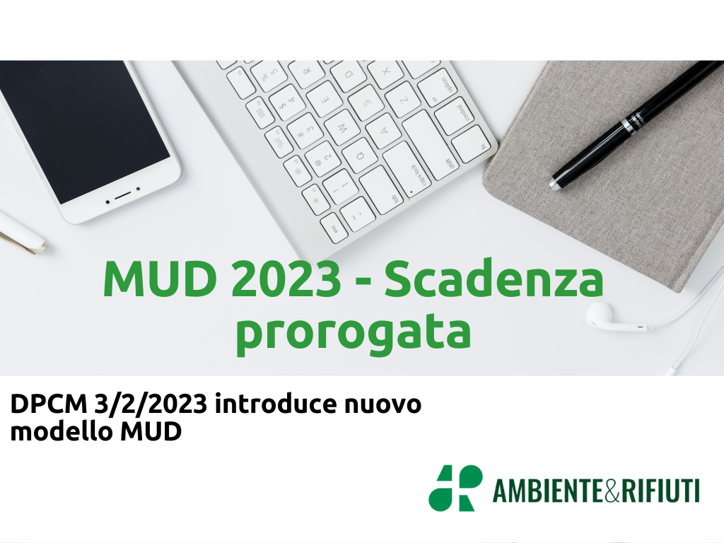 MUD 2023 – pubblicato il decreto e slittano i termini