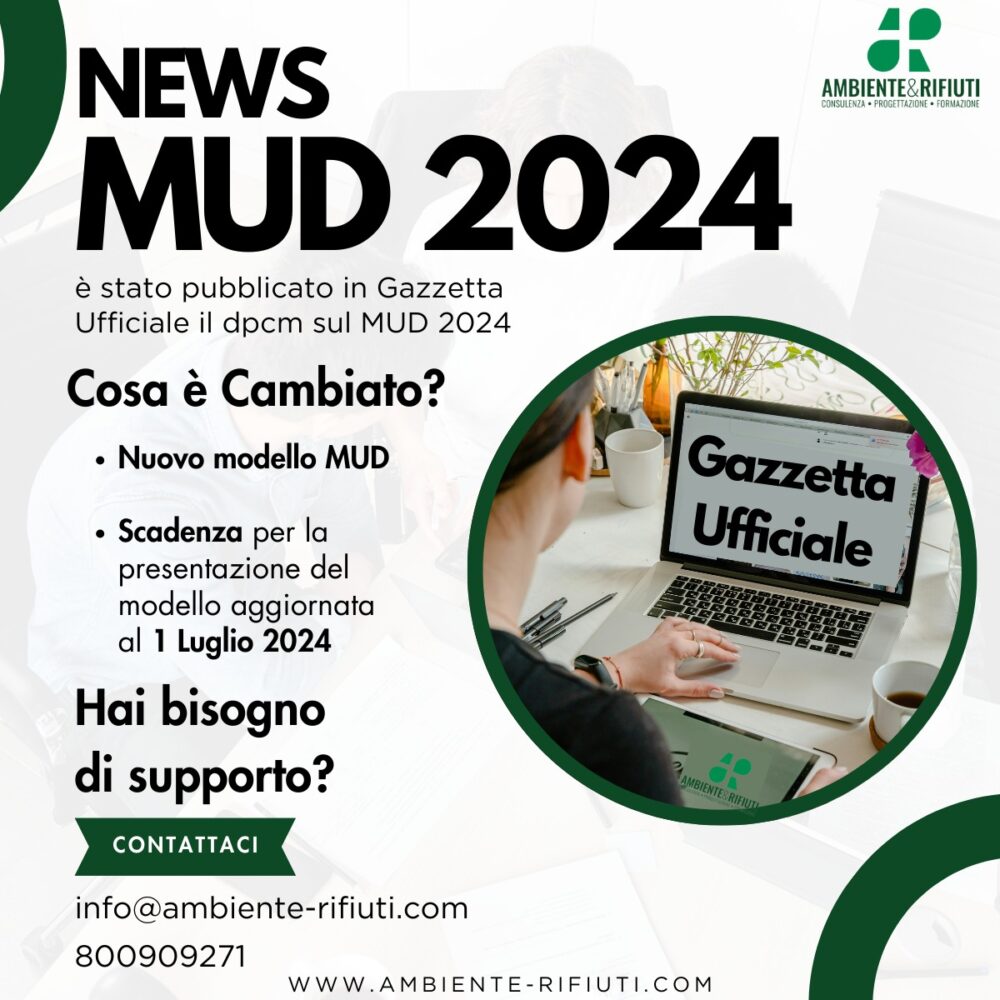 MUD 2024 – slitta il termine di scadenza