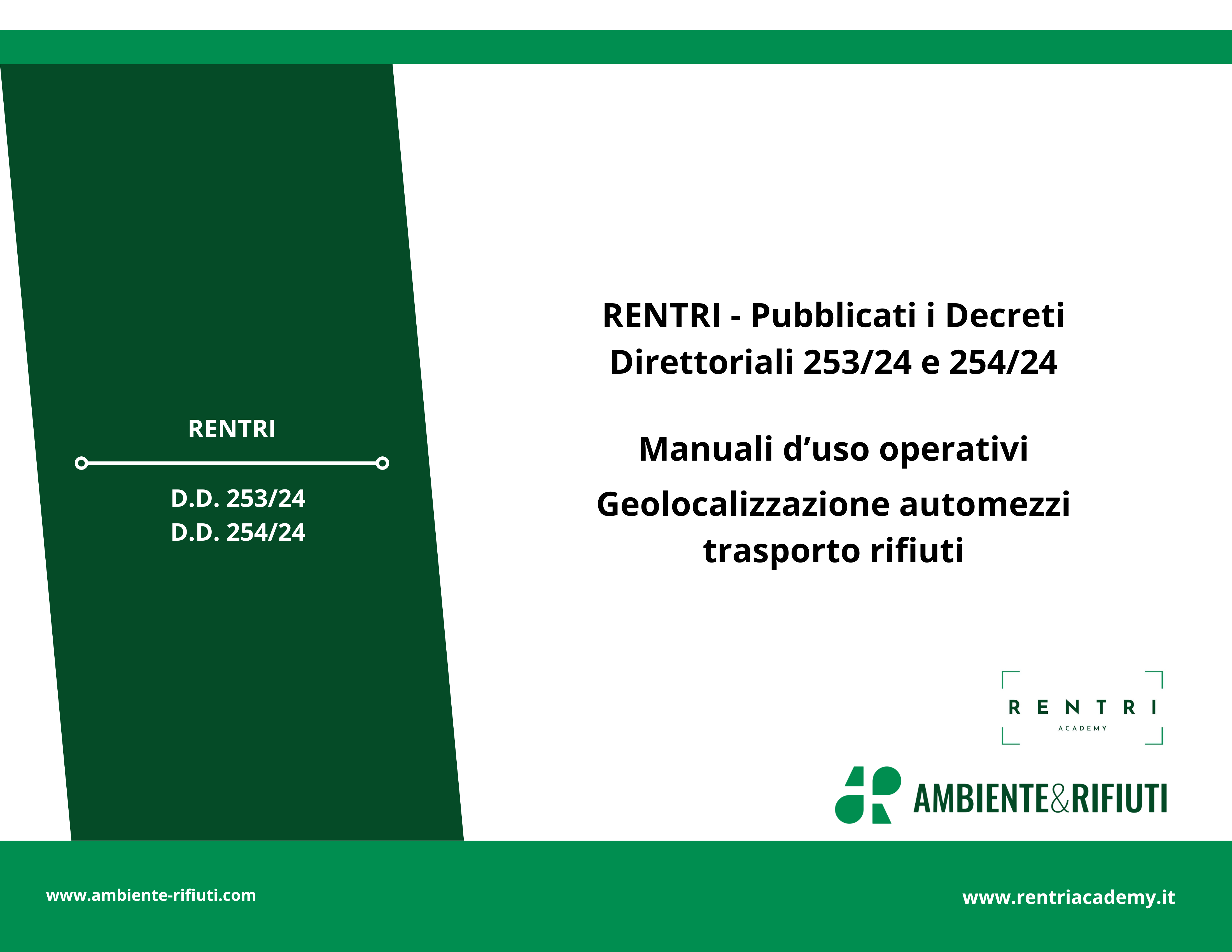 RENTRI – Manuali d’uso con il D.D. 254/24