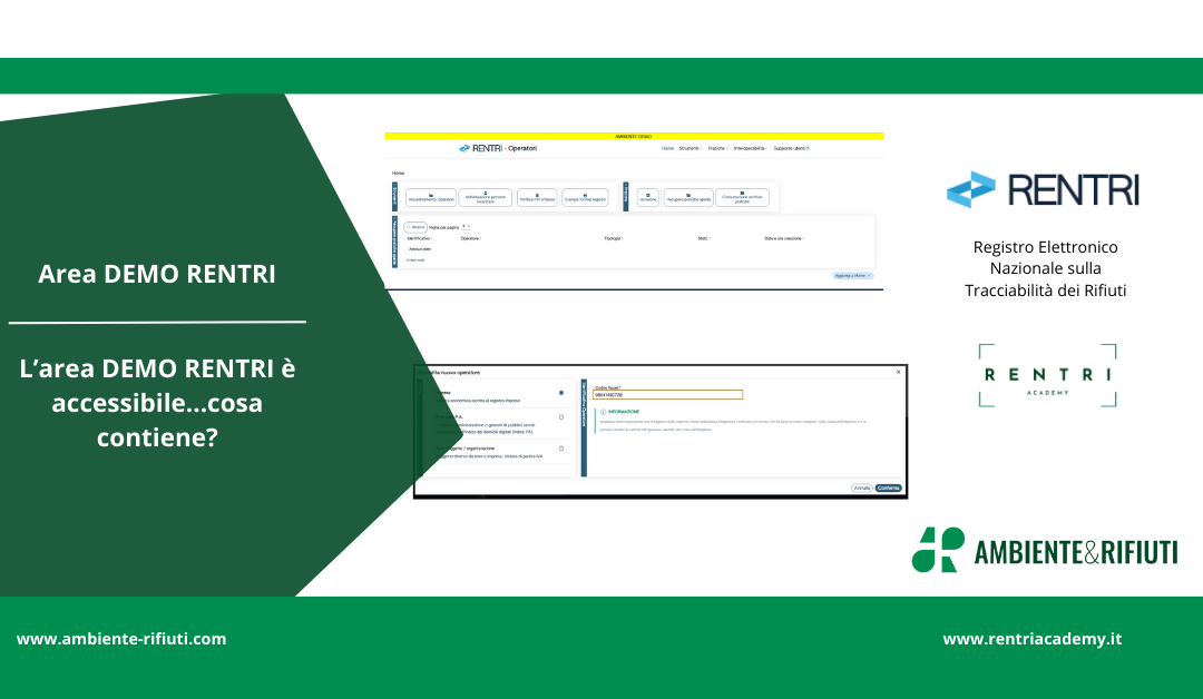 RENTRI – Versione Demo accessibile a tutti