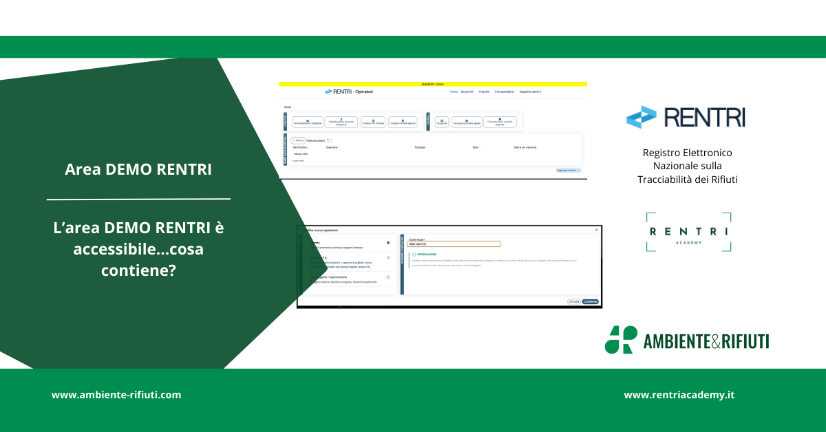 RENTRI – Versione Demo accessibile a tutti