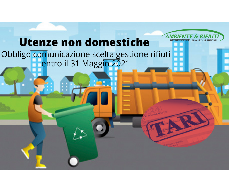 Rifiuti utenze non domestiche comunicazione entro il 31 Maggio 2021[R]