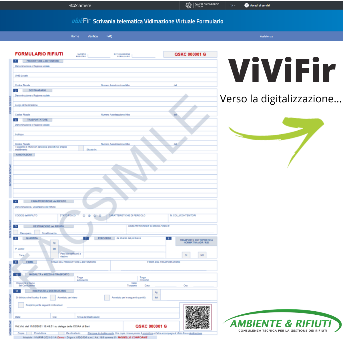 Avvio servizio ViViFir