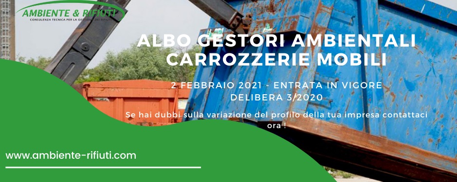 Carrozzerie mobili – Entrata in vigore delibera 3/2020 ANGA