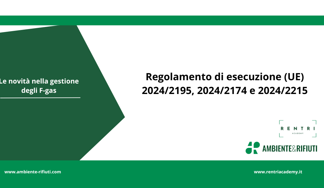 Le novità nella gestione degli F-gas