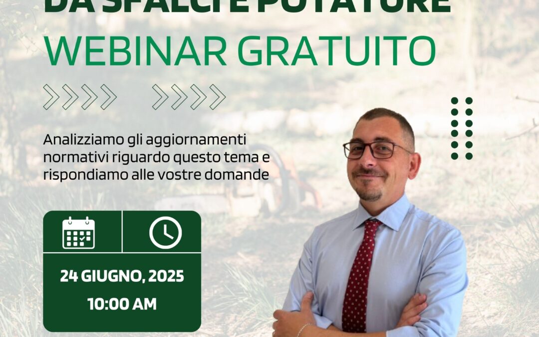 Gestione dei Rifiuti da Sfalci e Potature – Webinar Gratuito