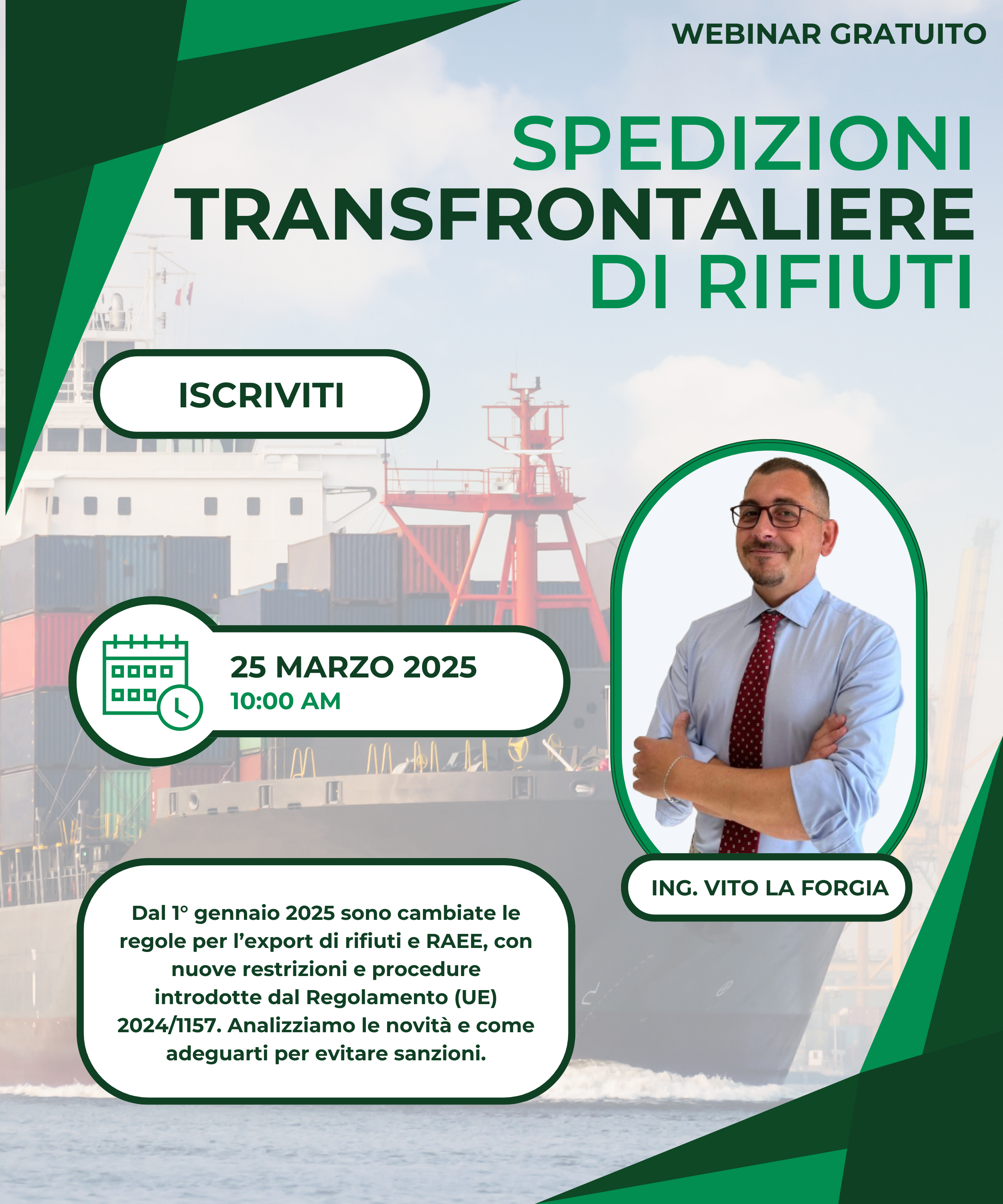 Spedizioni Transfrontaliere di Rifiuti – Webinar Gratuito
